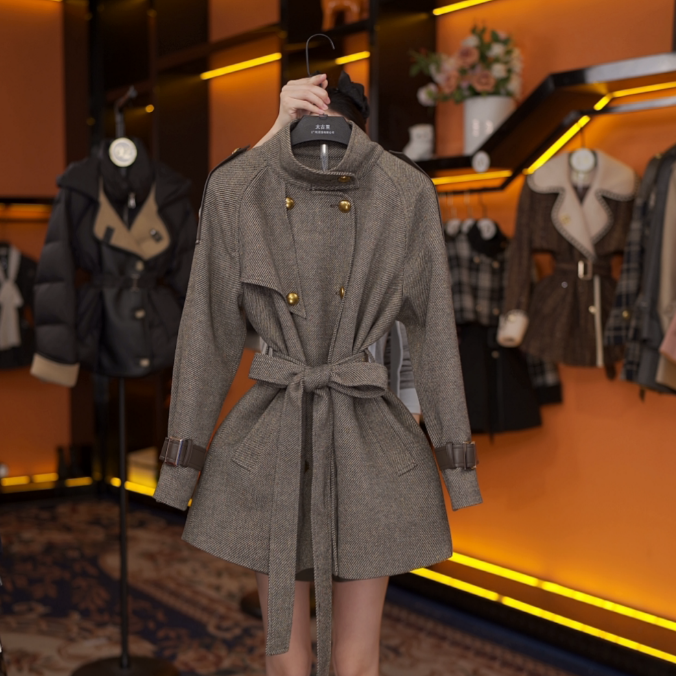 【小鬼专属】羽绒白鸭绒设计师时尚轻奢气质经典外套LOVES-A1207