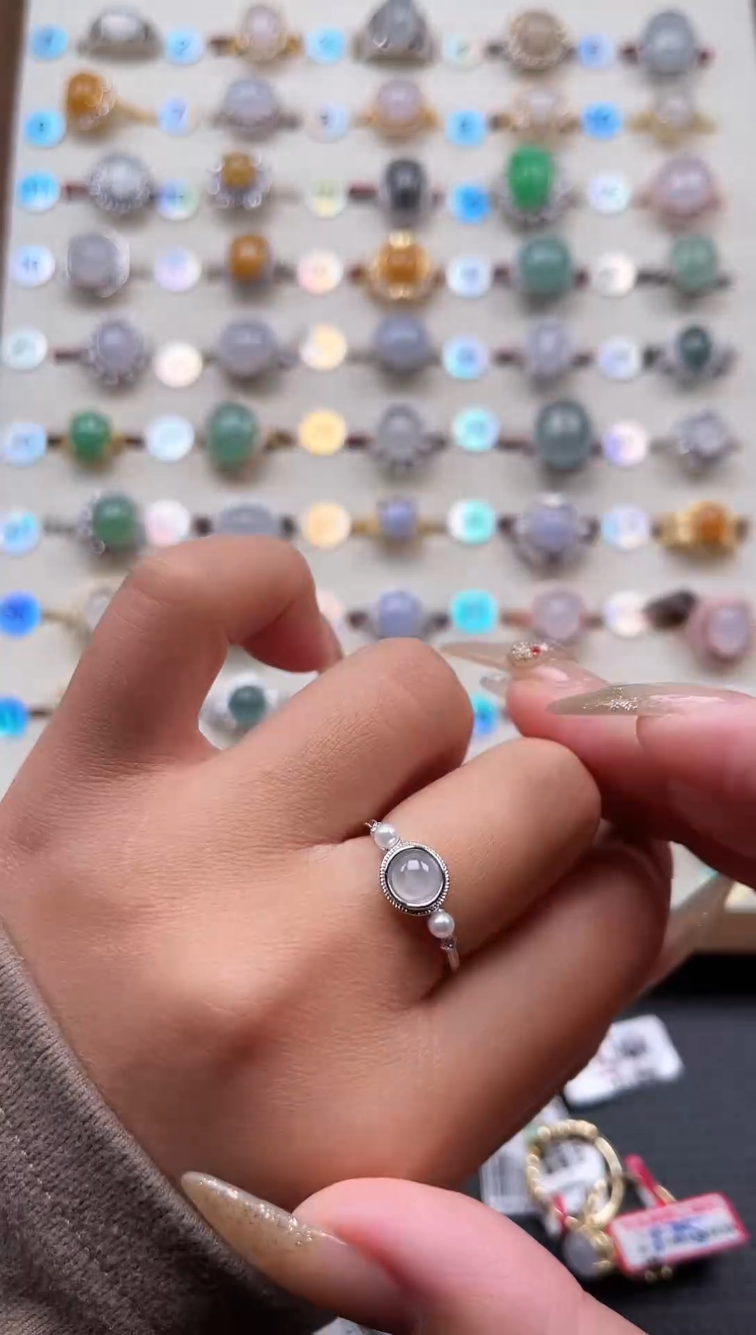 【闪购商品】翡翠戒指银S925镶嵌天然A货翡翠戒指