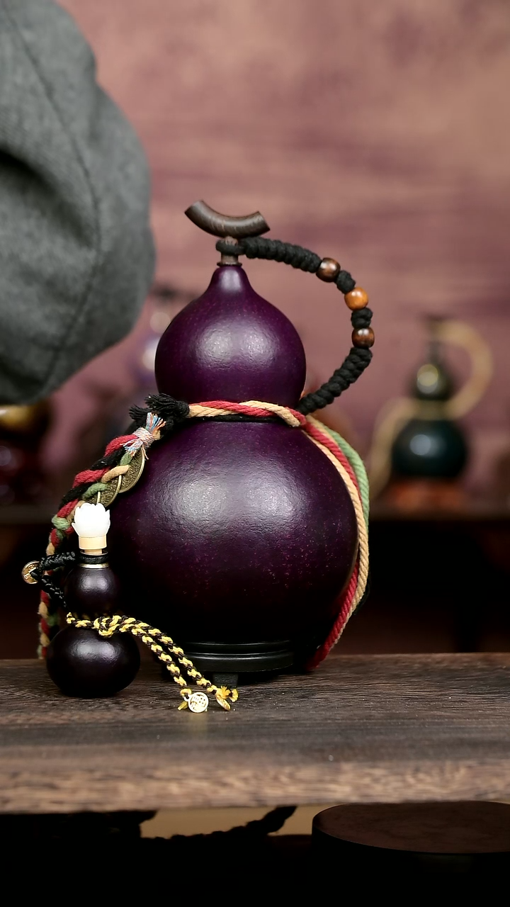 397号 1500ml左右 大漆葫芦水壶/酒壶 一物一拍 送小葫芦