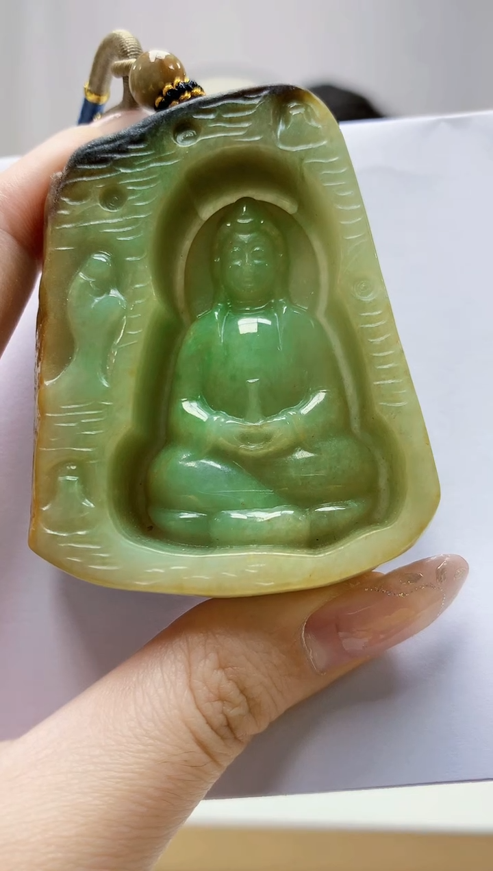 未镶嵌定制翡翠4917jw-毛货挂件53