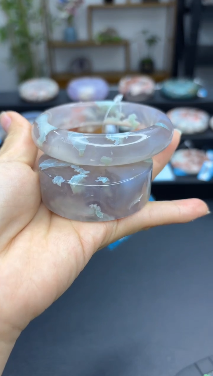 【闪购商品】石英质玉手镯未镶嵌A57(60圈赠送镯心)