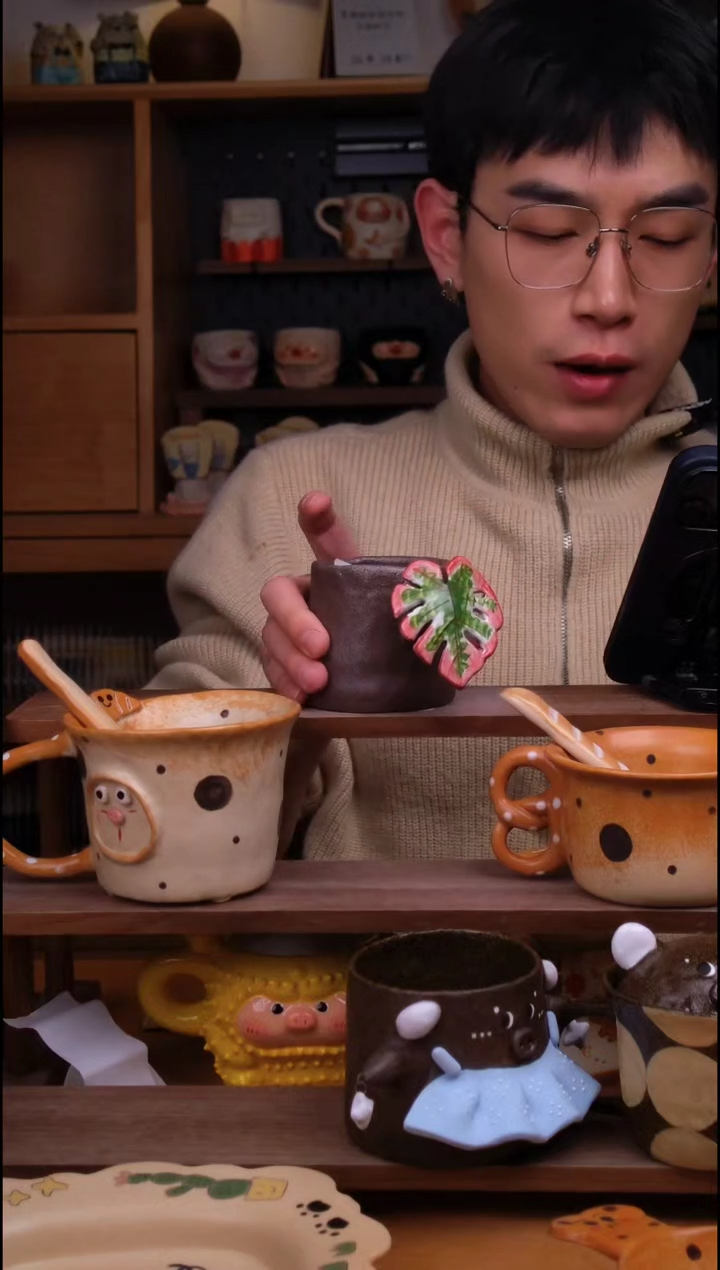杯子陶景德镇可爱设计师款陶瓷59号