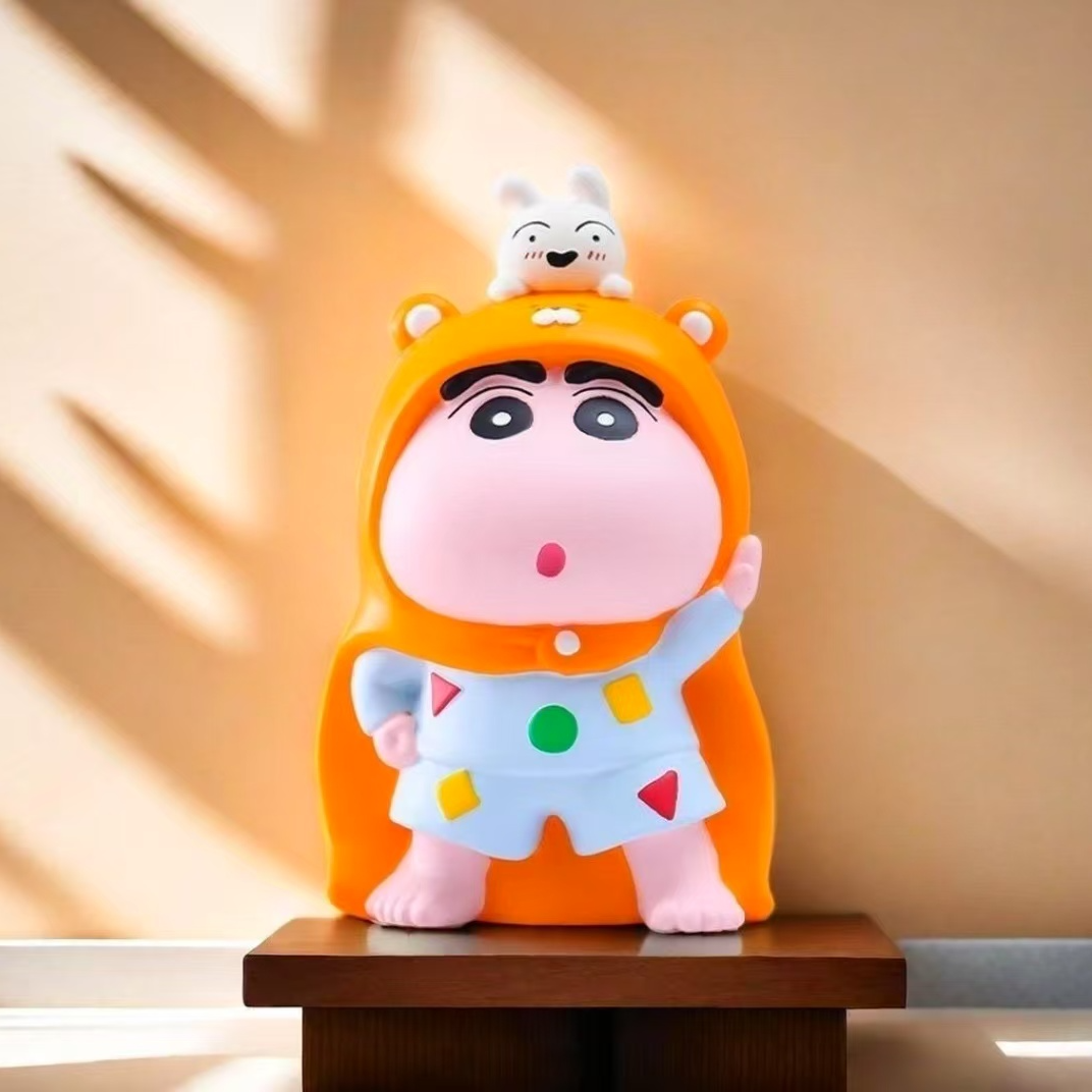 35cm披风小新存钱罐宿舍卧室手办摆件蜡笔小新收纳储蓄罐闺蜜