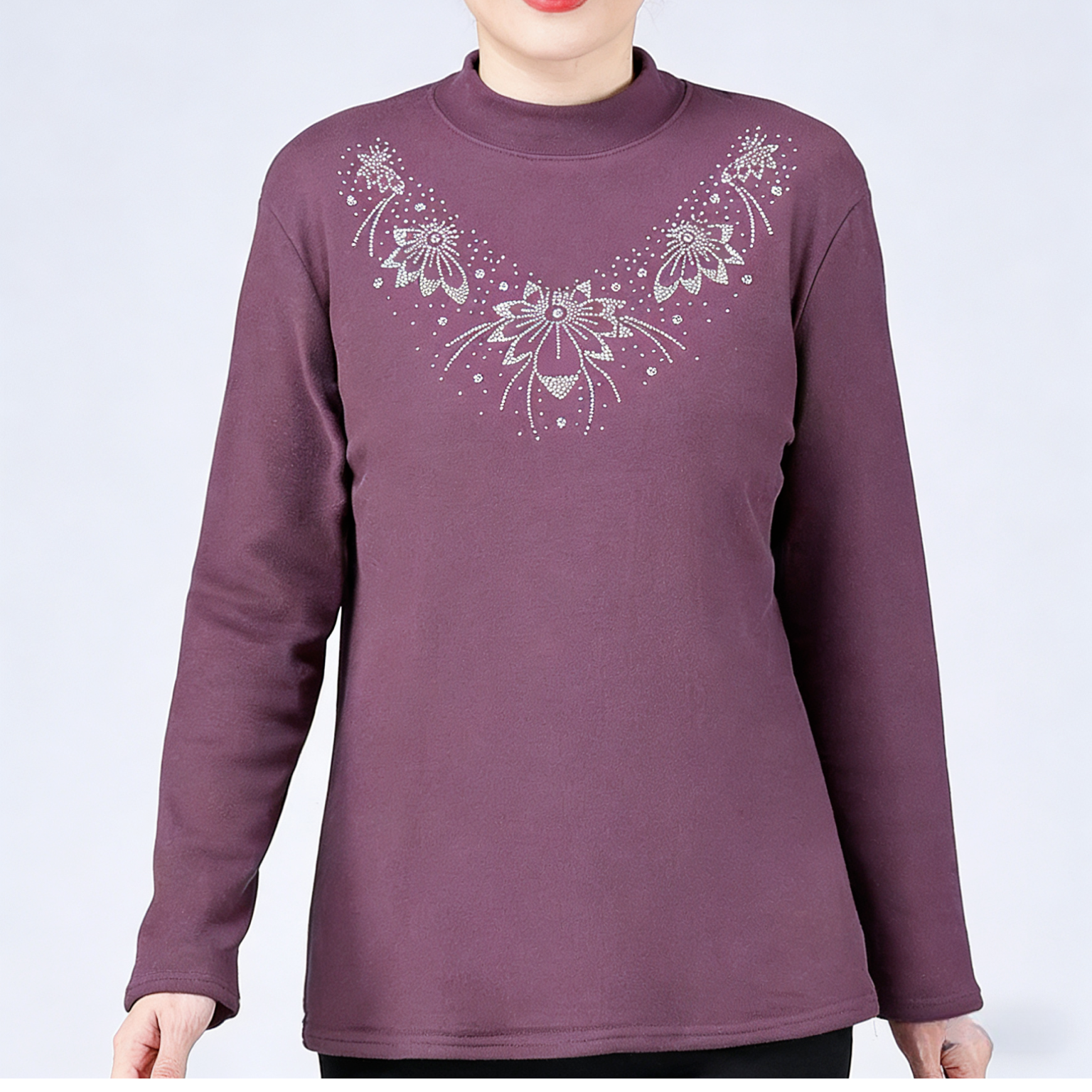 【2】保暖中年加厚打底衫m7799