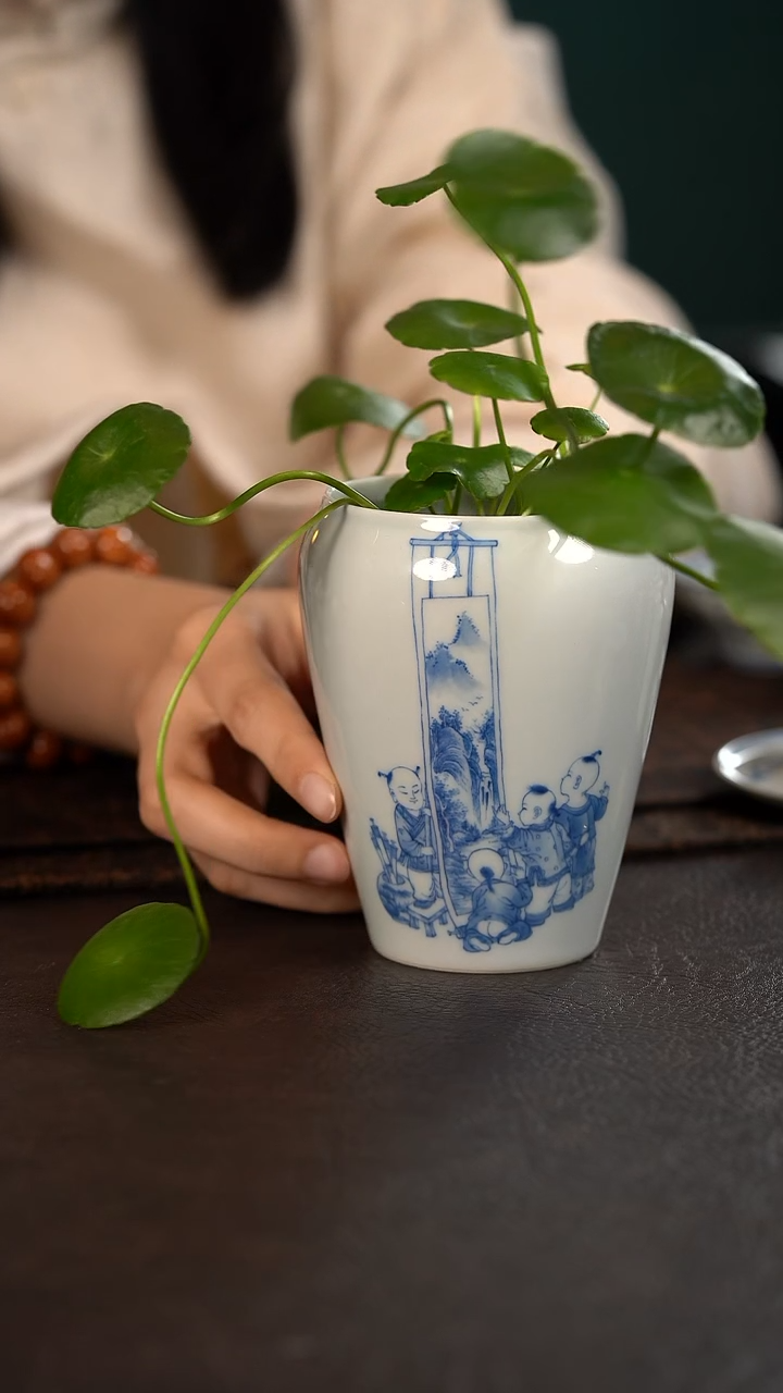 【闪购商品】杯聚澜堂童子赏画水洗