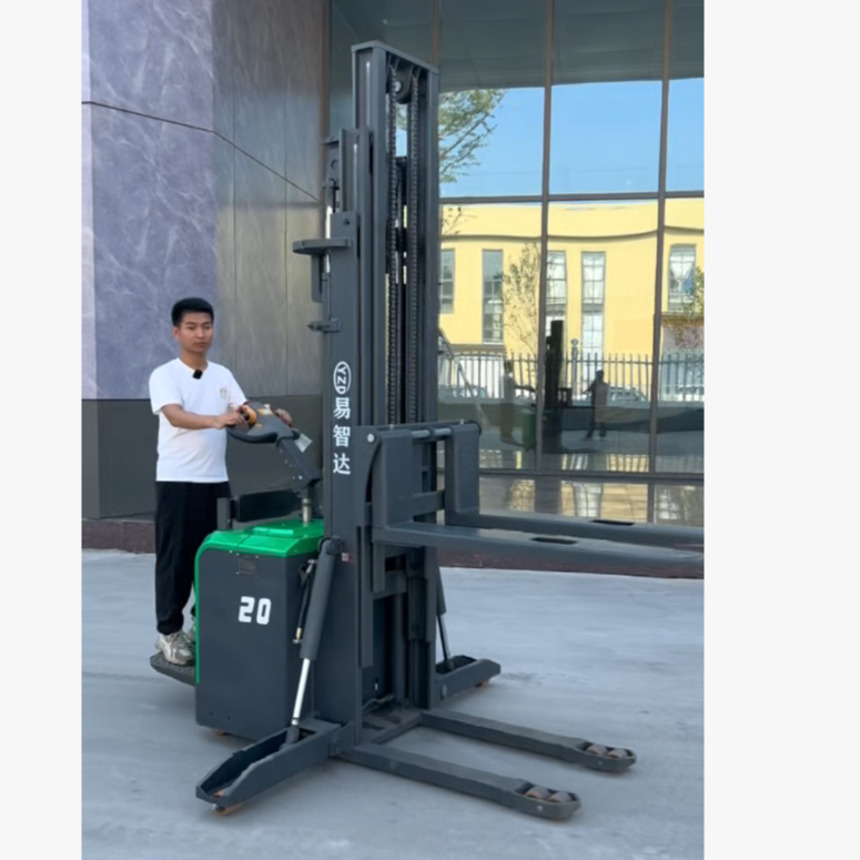 全电动吨2吨堆高车防侧翻小型叉车车间库房专用4.5米三节门架