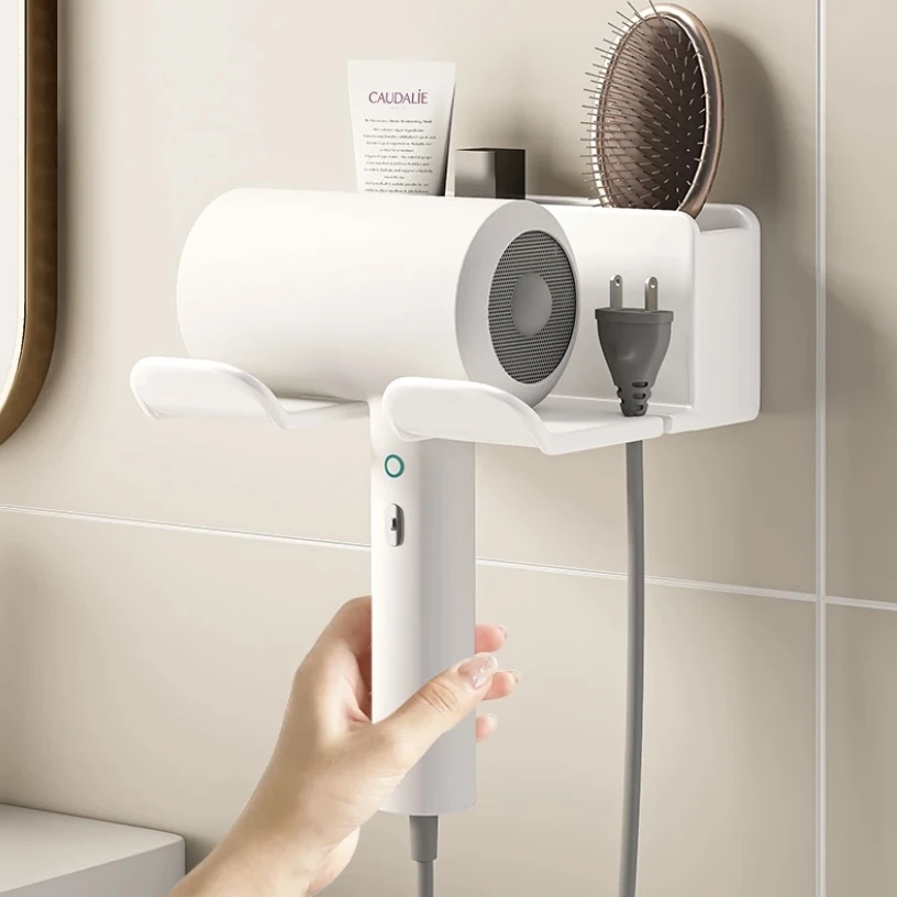 吸盘吹风机支架免打孔卫生间置物架浴室洗漱台免打孔电吹风收纳架
