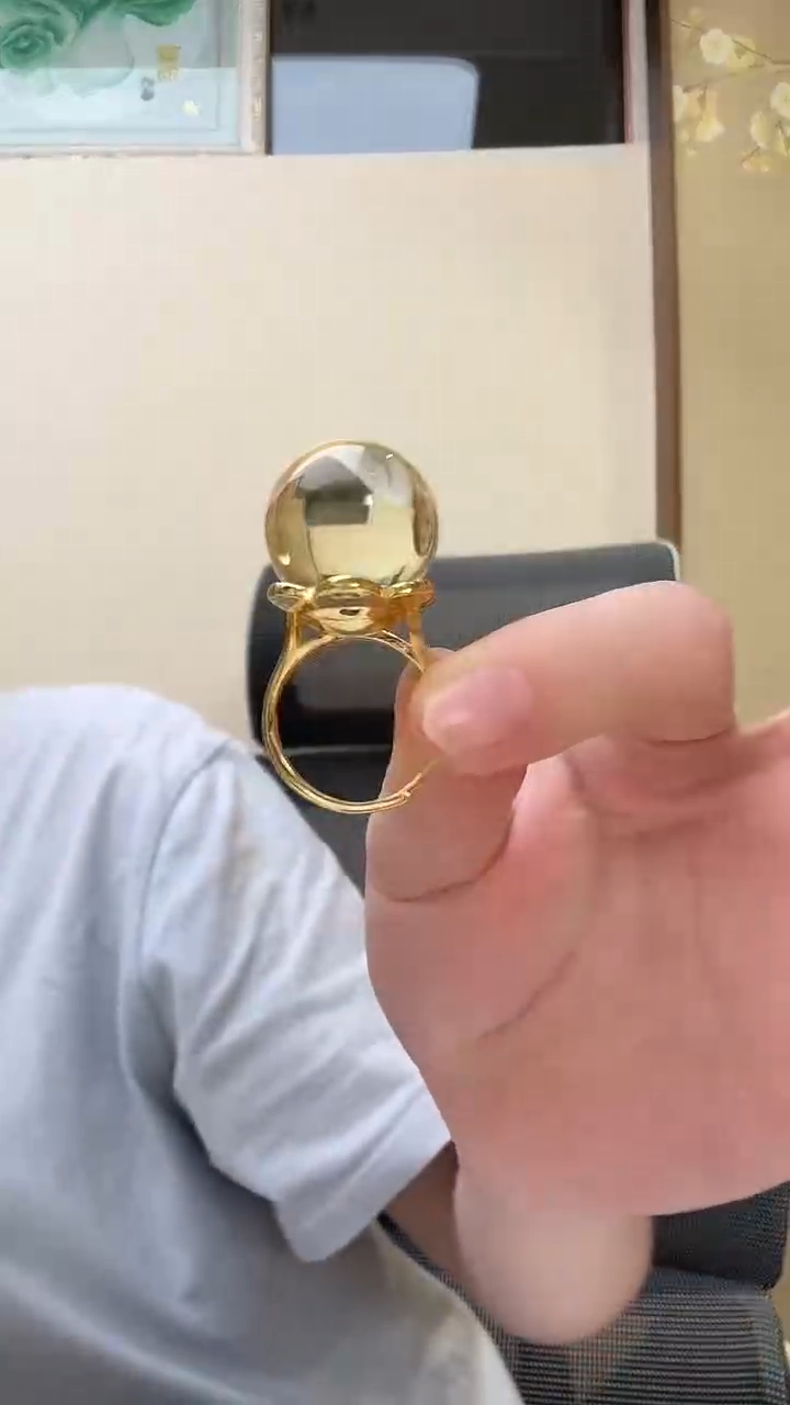 未镶嵌琥珀戒指戒指