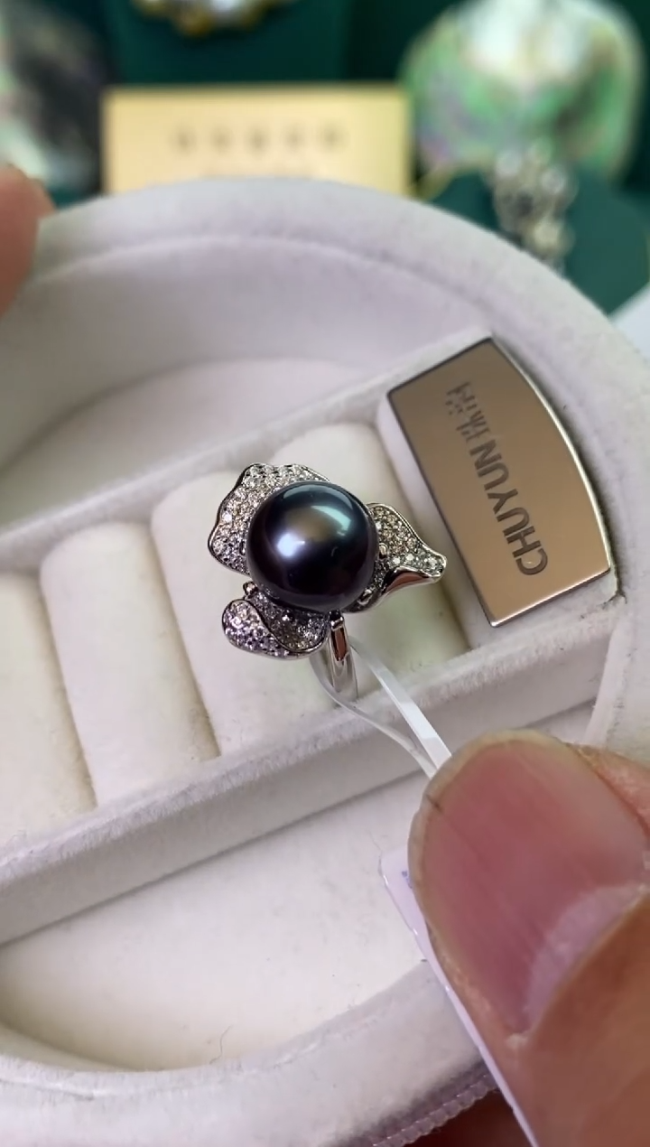 【闪购商品】海水珍珠戒指银S925镶嵌1