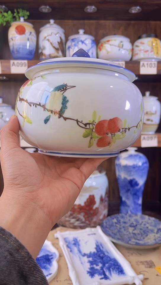 迎君陶瓷纯手工手绘  