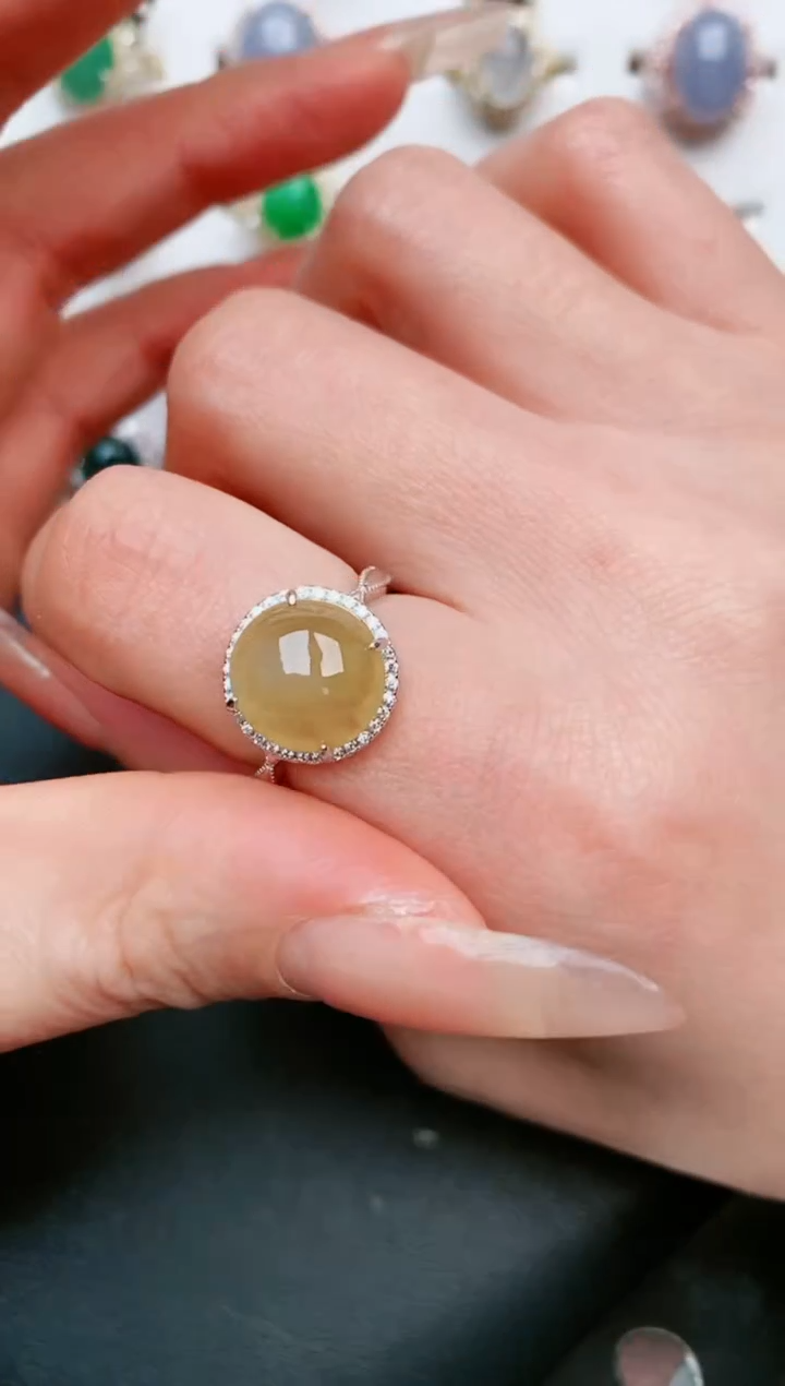 【闪购商品】翡翠戒指银S925镶嵌....