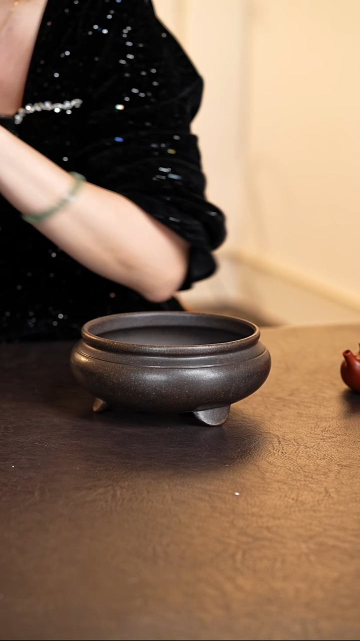 钵盂石黄紫砂水洗