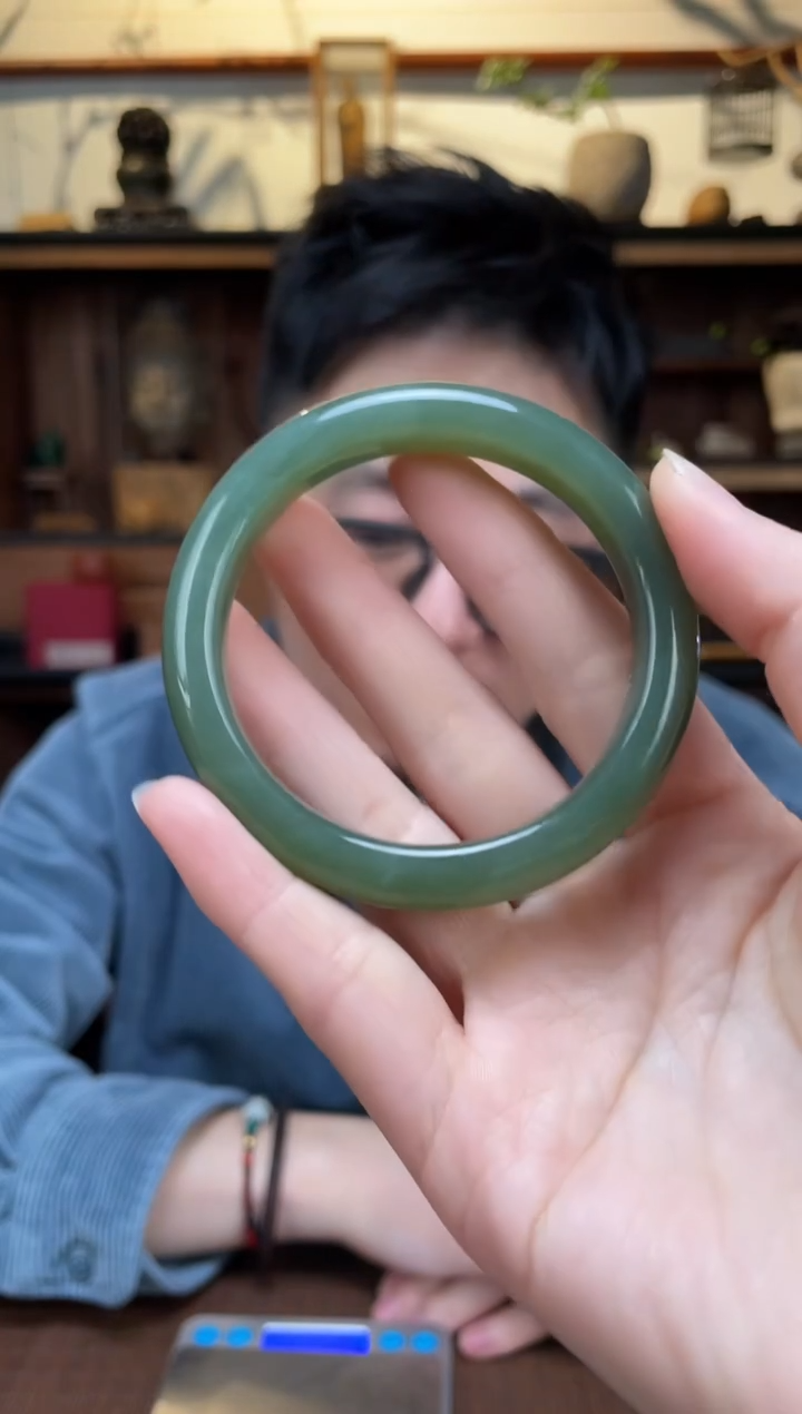 【闪购商品】和田玉手镯未镶嵌06青玉手镯YR56#