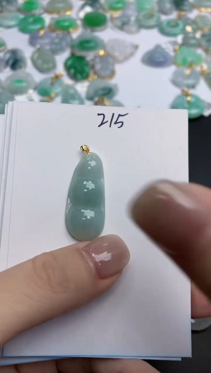 【闪购商品】翡翠颈饰18K金镶嵌天然缅甸翡翠A货