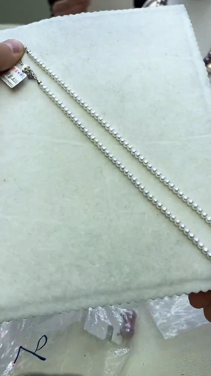 未镶嵌项链淡水珍珠白色系小米项链