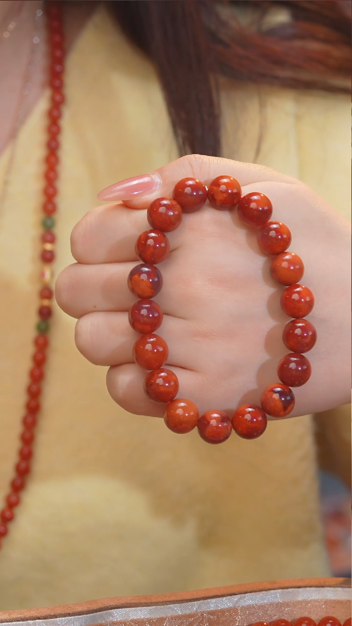 【闪购商品】南红玛瑙手串未镶嵌卡11@@W9725