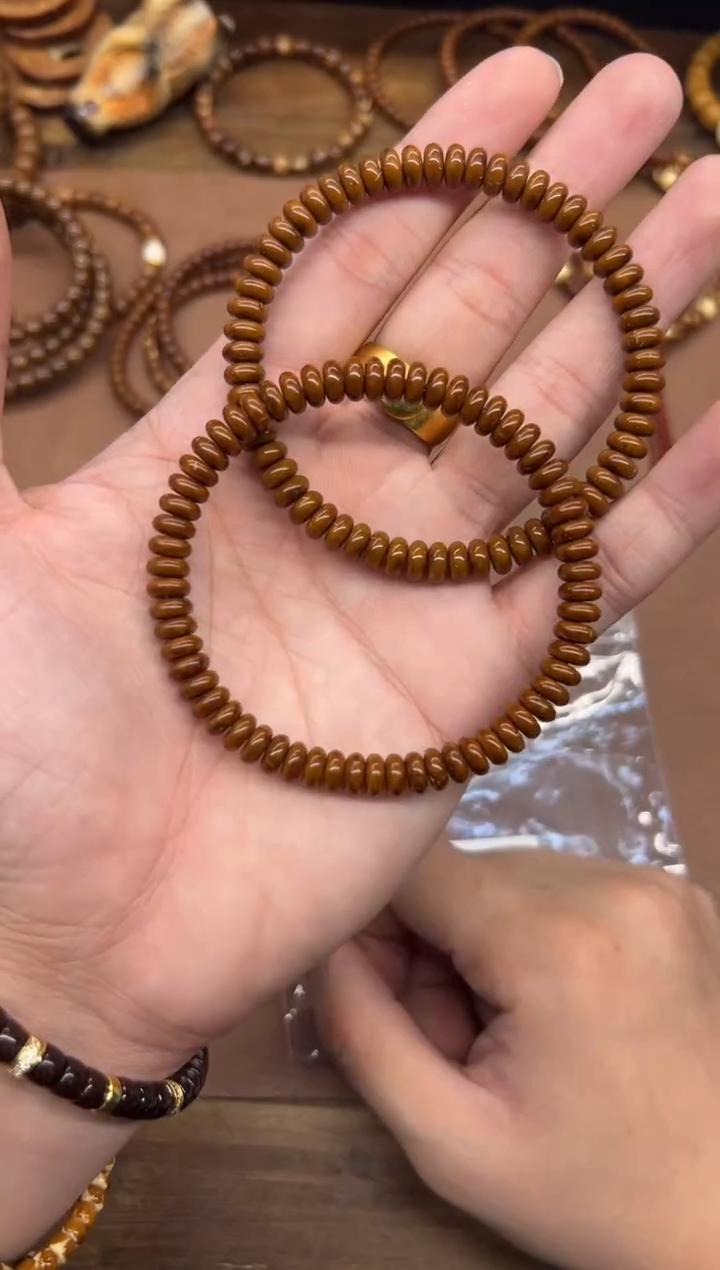 手串紫金鼠A792 咖皮算盘 实心