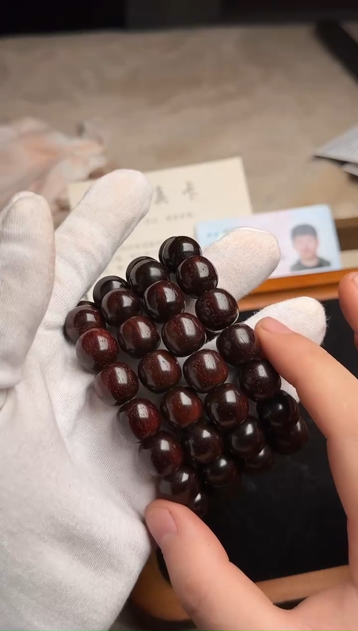 手串/手链小叶紫檀小叶紫檀放性老料外二膘13*14老型 无胶无蜡