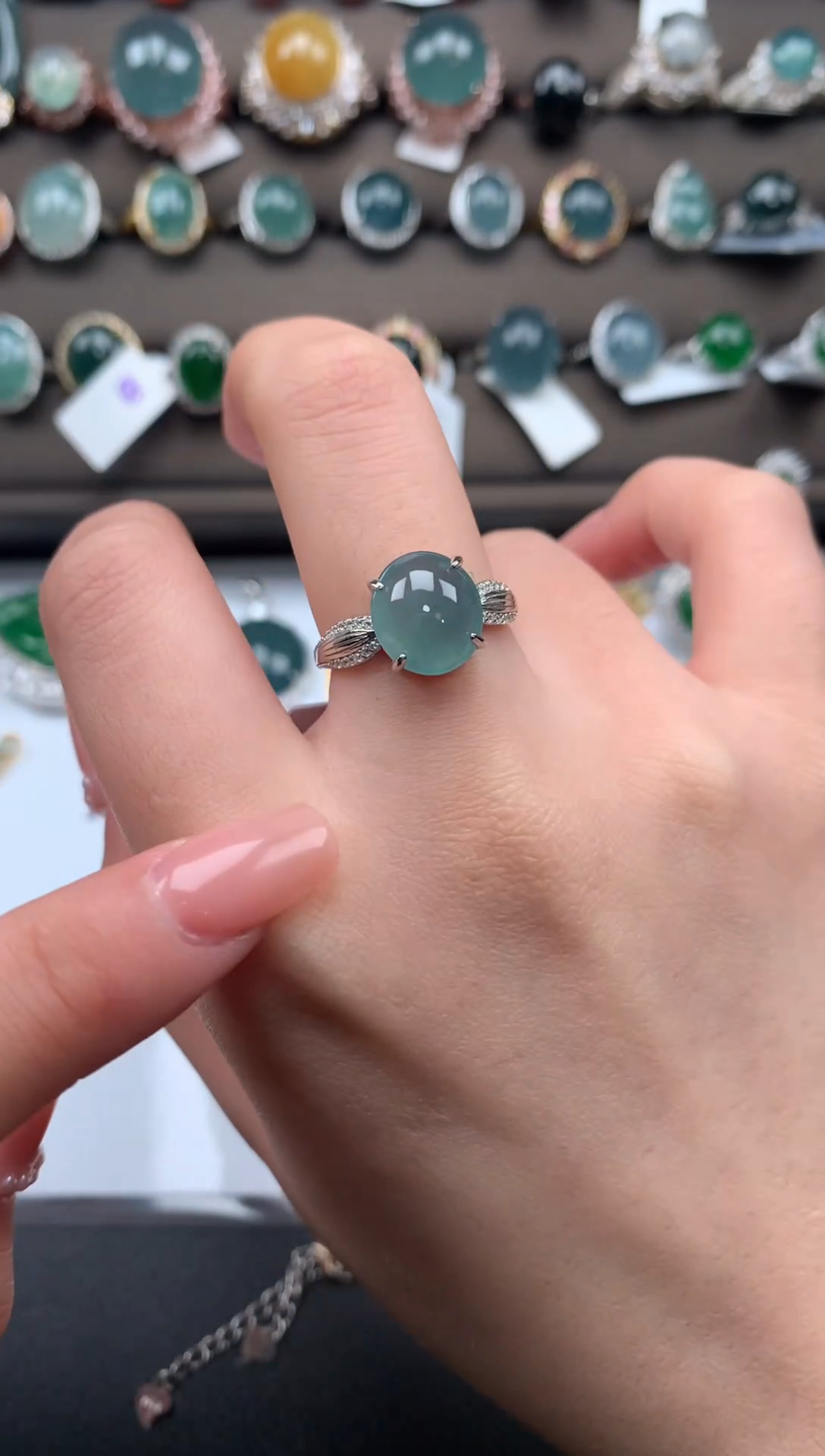 【闪购商品】翡翠戒指银S925镶嵌2141