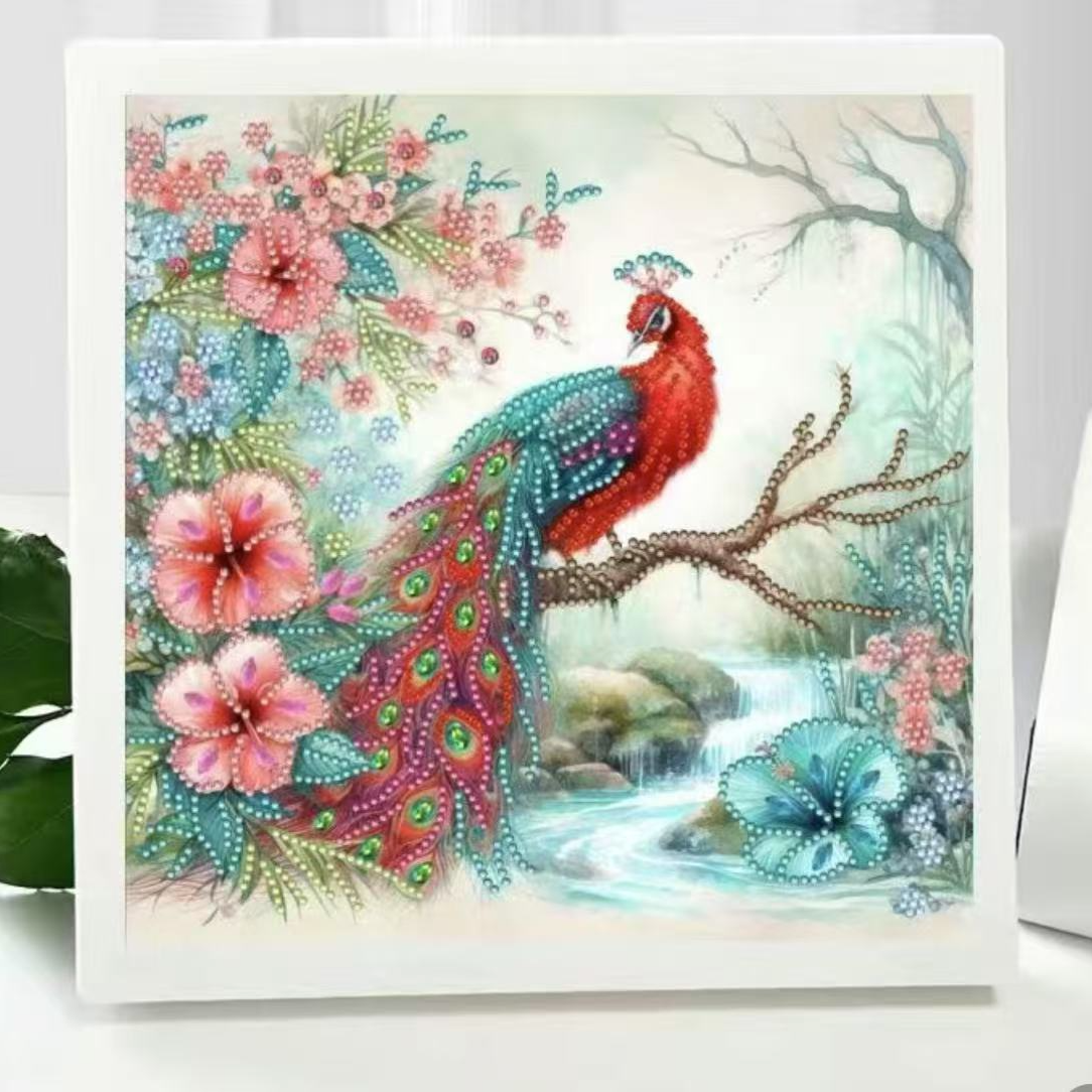 DIY珍珠画材料包手工自粘蝴蝶城堡装饰画创意益智手工