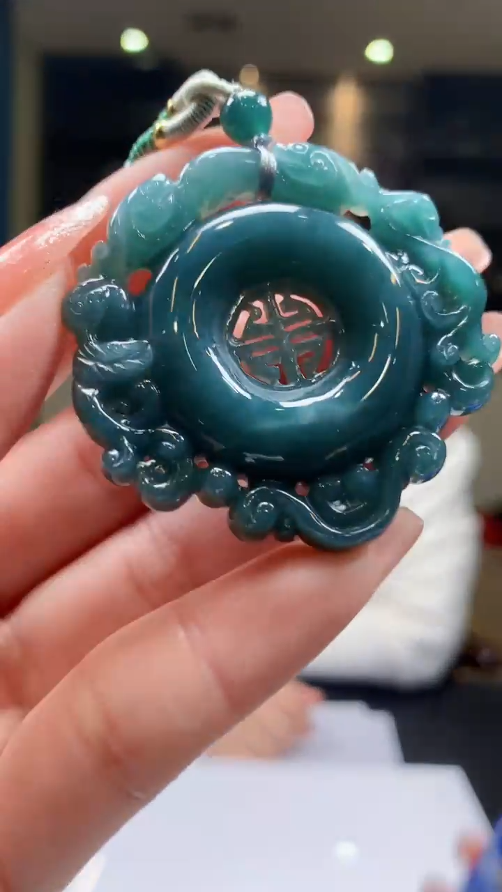 【闪购商品】定制翡翠未镶嵌1074-毛货挂件16