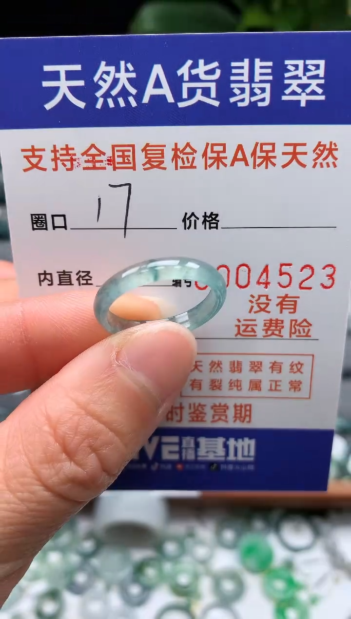【闪购商品】翡翠戒指未镶嵌17号圈口4523