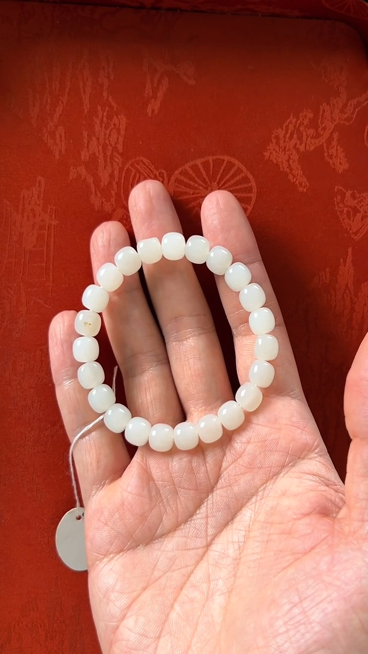 和田玉未镶嵌挂件b****k新疆料9*8mm老型手串