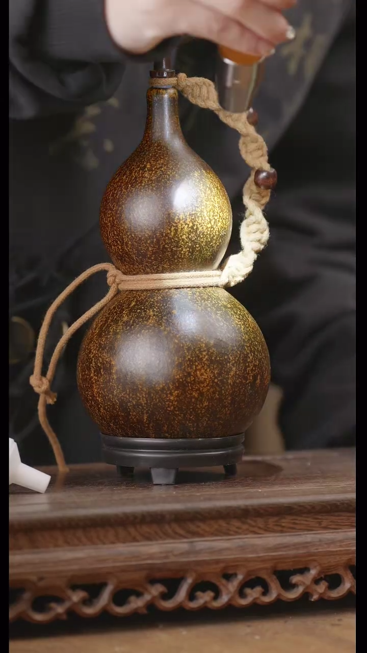 【闪购商品】79号精品天然大漆工艺防渗内胆酒葫芦~