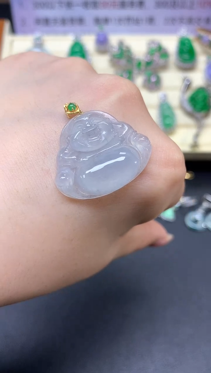 【闪购商品】翡翠吊坠(不含链)18K金镶嵌吊坠|850+85