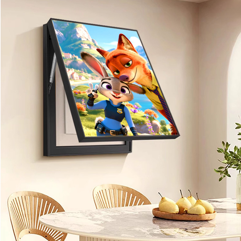 疯狂动物城电表箱装饰画免打孔客厅配电箱遮挡挂画电源盒子遮丑