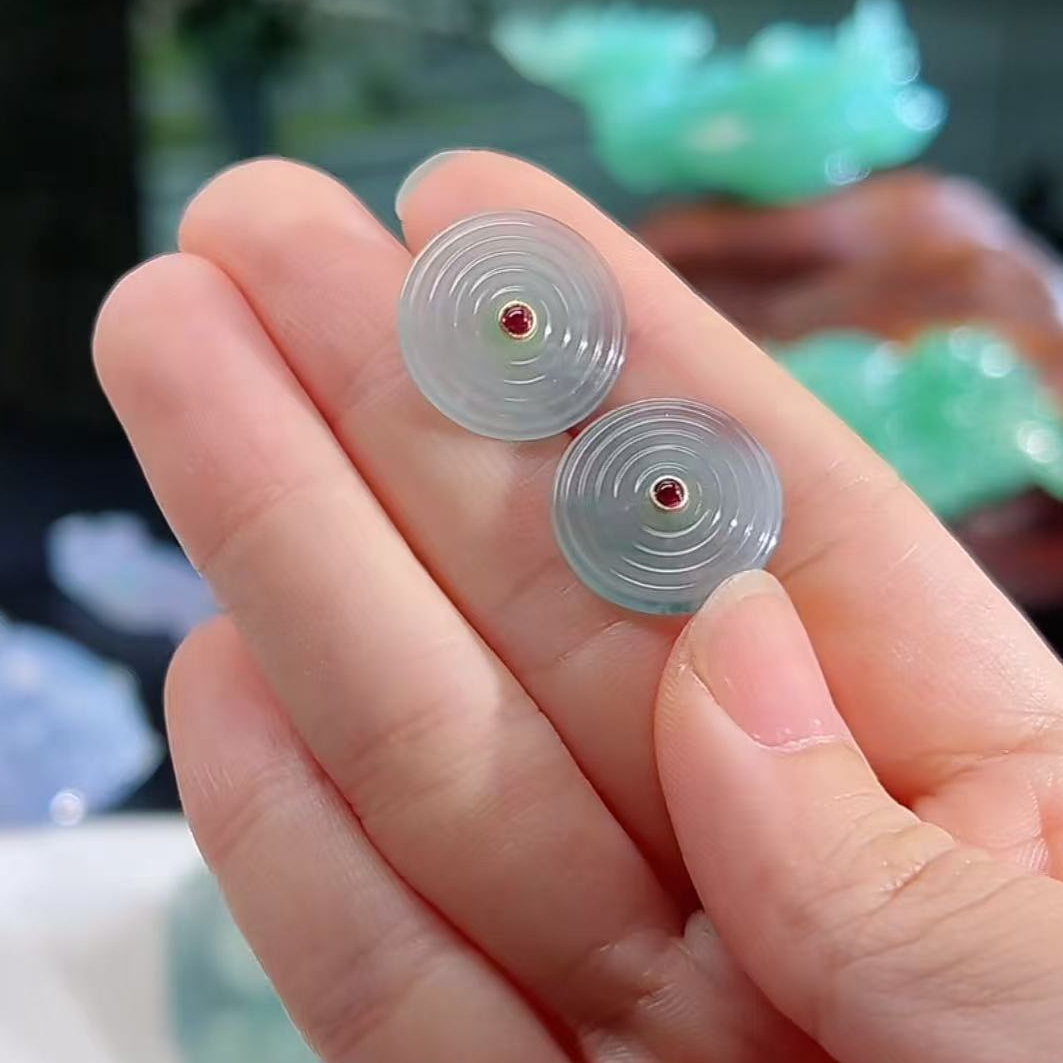 【庄家翡翠】云水禅心耳饰（危料）