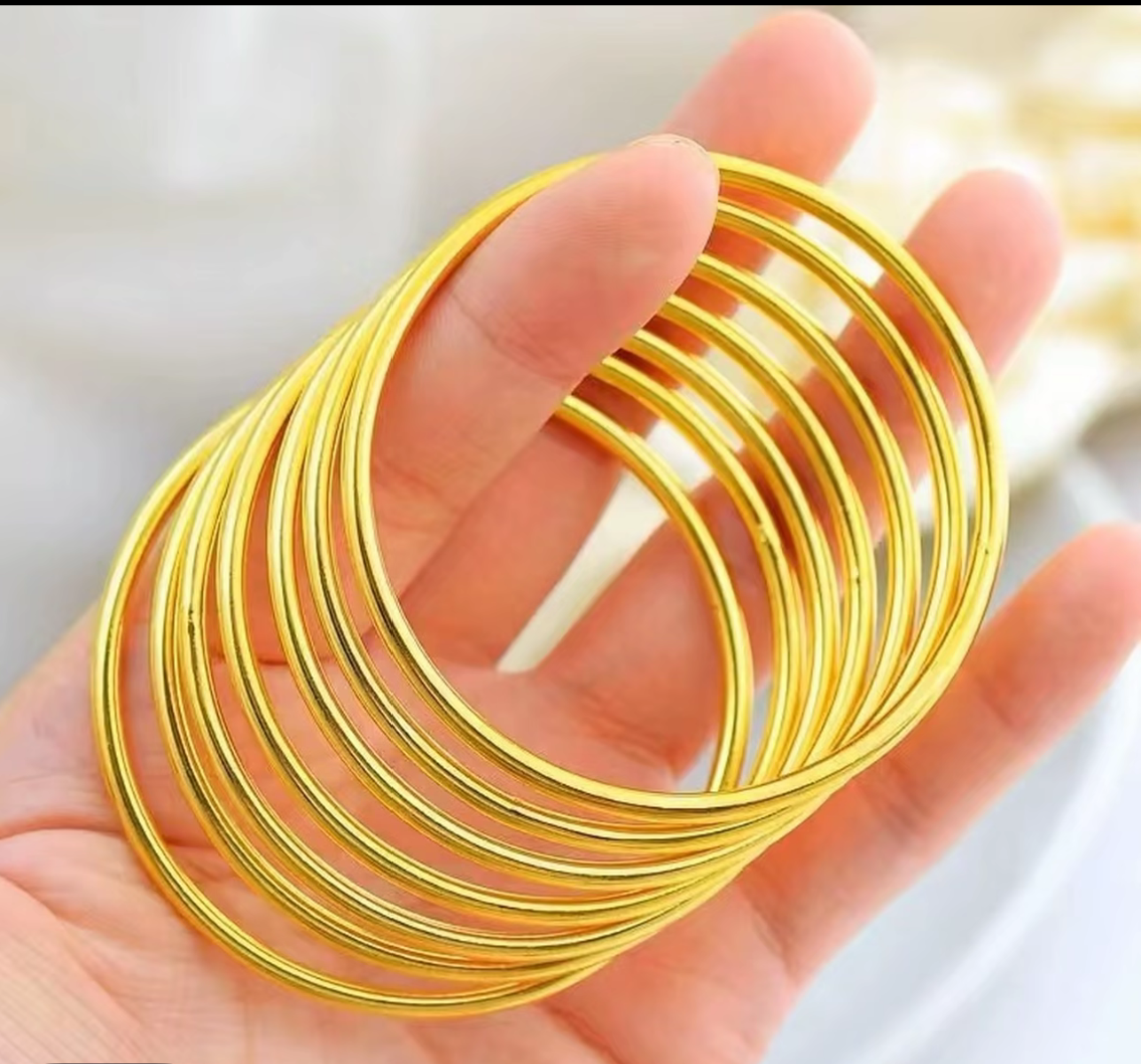 【苏苏严选】高端大气细款合金素圈手镯 sh91015 【赠礼盒】