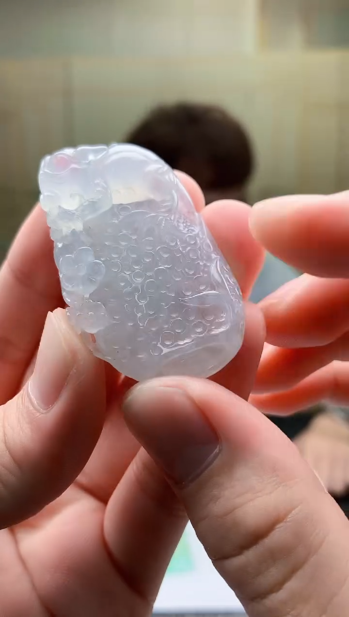 【闪购商品】定制翡翠未镶嵌4868bb-毛货挂件64