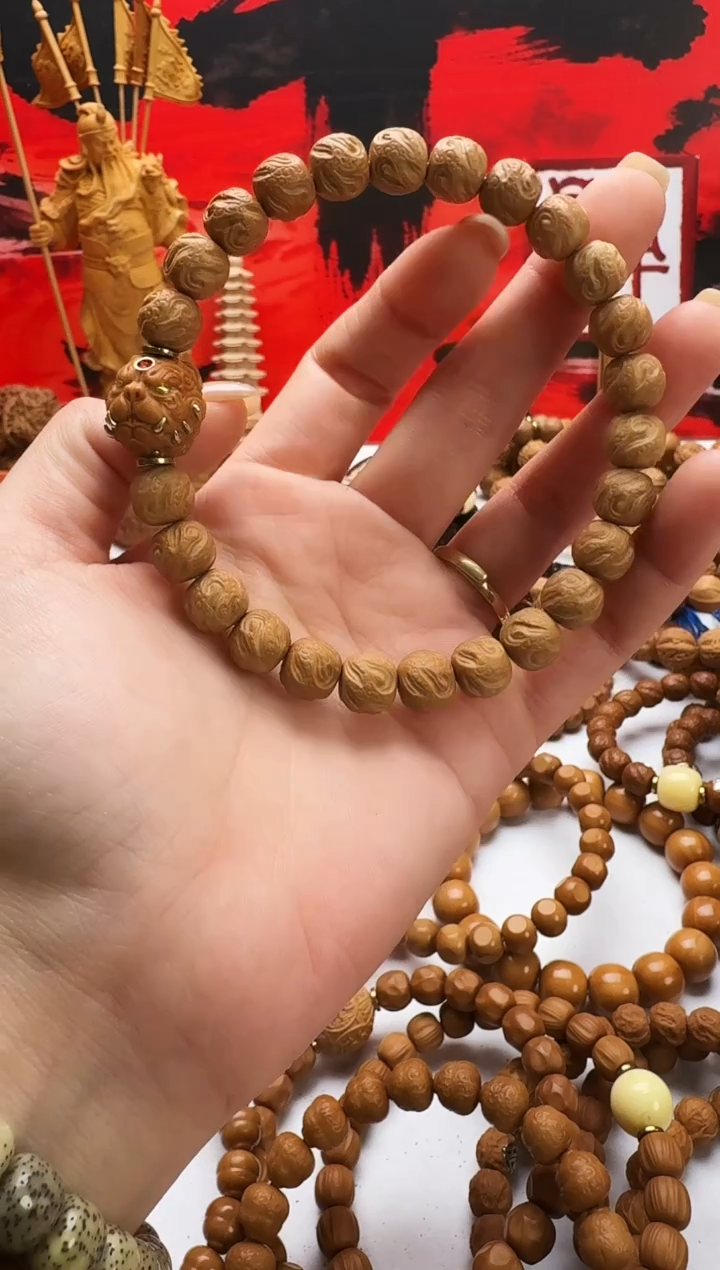 手串猴头核桃梨?玄鸟纯手工全品送单颗镶嵌
