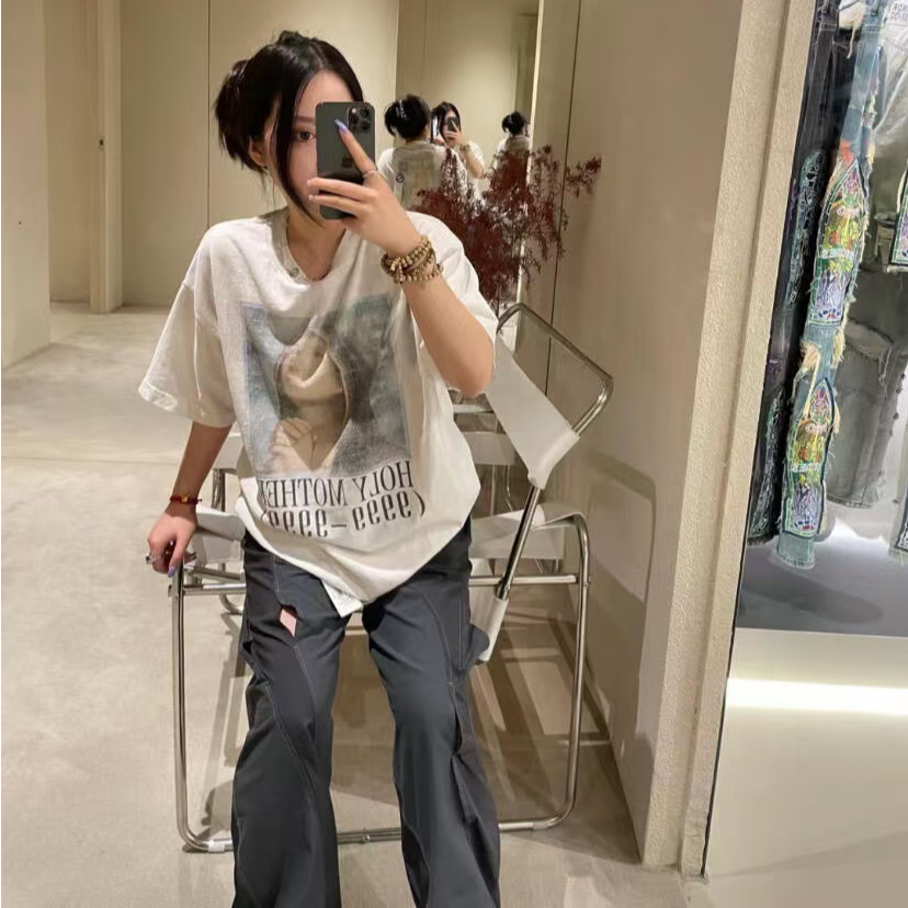 VTGA01!320克重磅升级版本巴黎圣母数码直喷印花男女同款百搭短袖