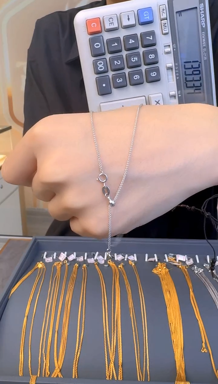 白爱心抽拉肖邦链45cm 2.33g（多样性发货）