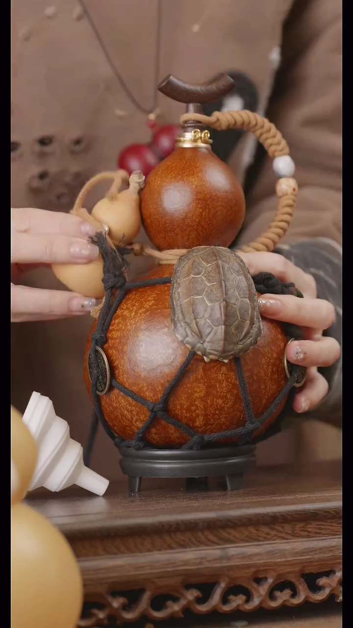 【闪购商品】354号精品天然大漆工艺防渗内胆酒葫芦~