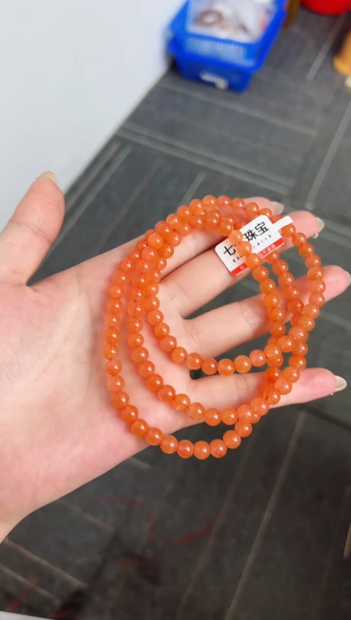 【闪购商品】南红玛瑙长串未镶嵌冰红6+一条