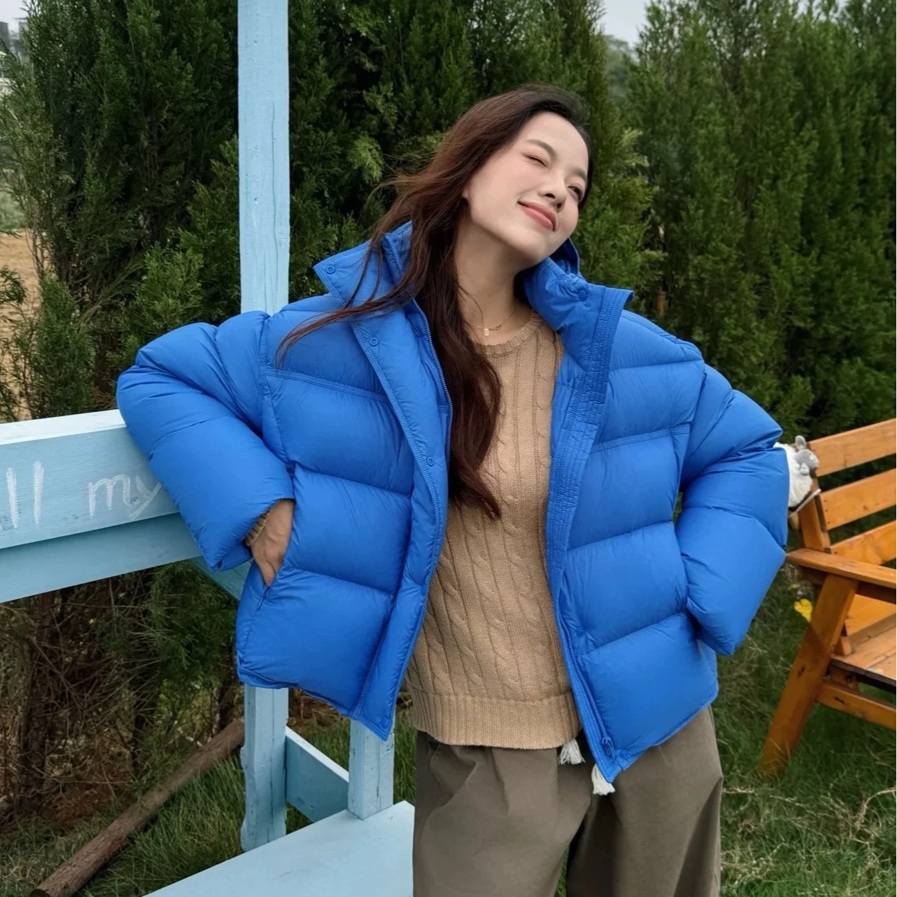 羽绒服冬季新款宽松连帽羽绒服服女短款小个子轻盈尼丝纺加厚外套