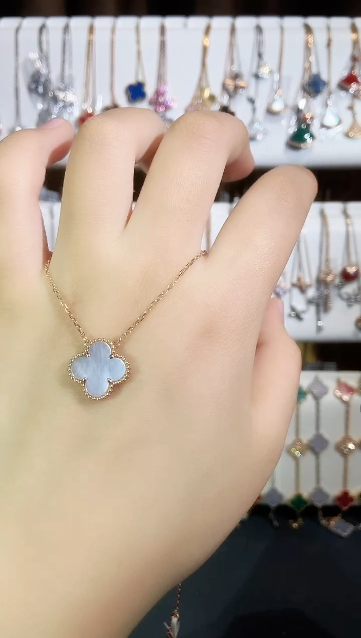 【闪购商品】贝壳（贝母）套链18K金镶嵌贝母K玫