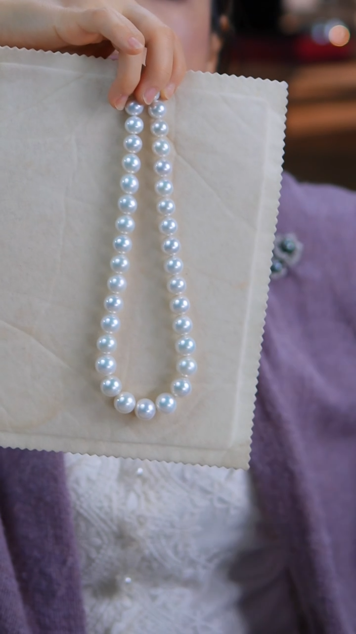 项链未镶嵌淡水珍珠11-13MM藏品级别