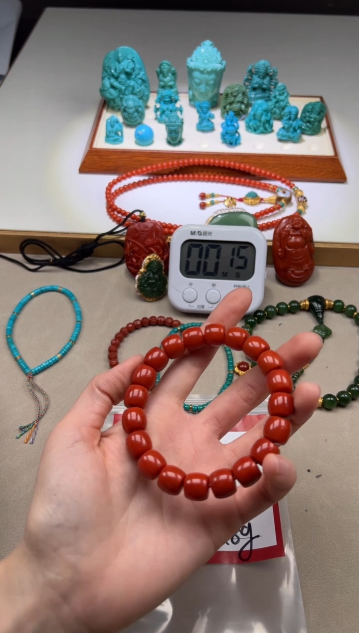 【闪购商品】南红玛瑙手串手串18K金镶嵌手串手串