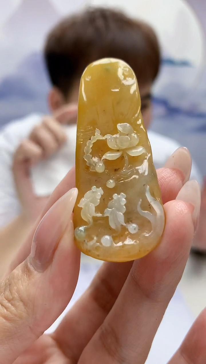 【闪购商品】定制翡翠未镶嵌4868MM-毛货挂件231