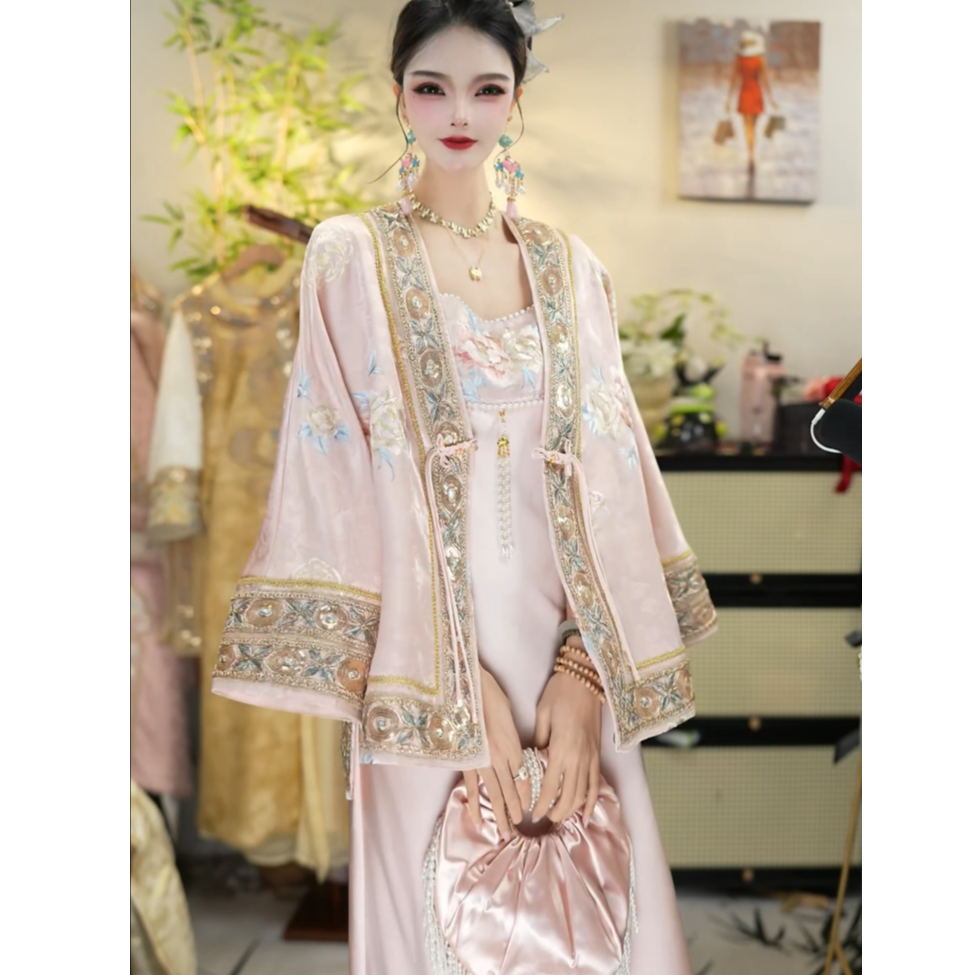 花享悦2025秋款新款中国风刺绣复古套装WW（2940+2960）