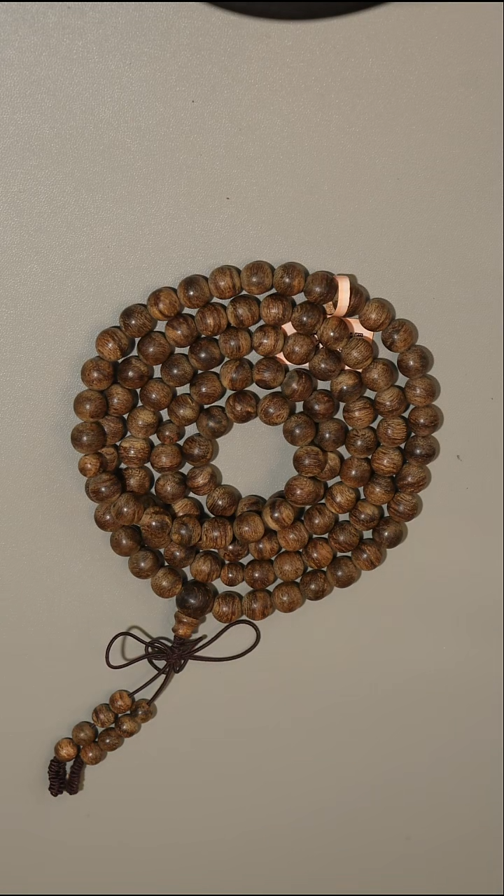 沉香手串文莱红油老料99分沉0.8多圈手串35克+