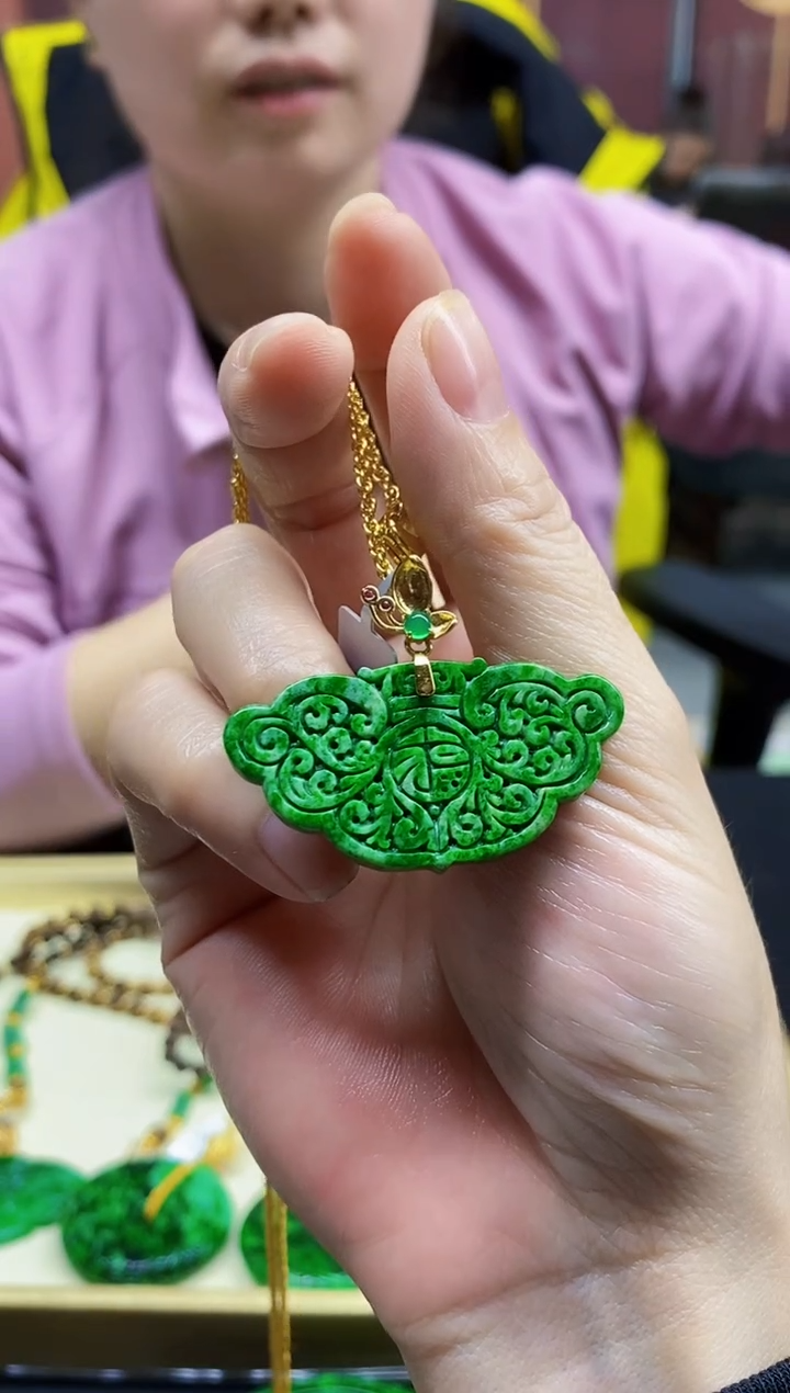 颈饰未镶嵌翡翠翡翠吊坠