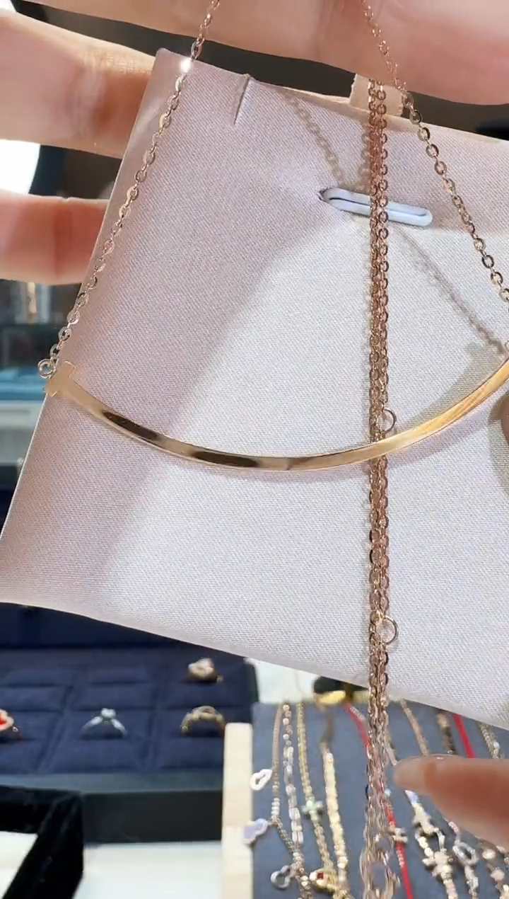 【闪购商品】18K金项链大号笑脸项链