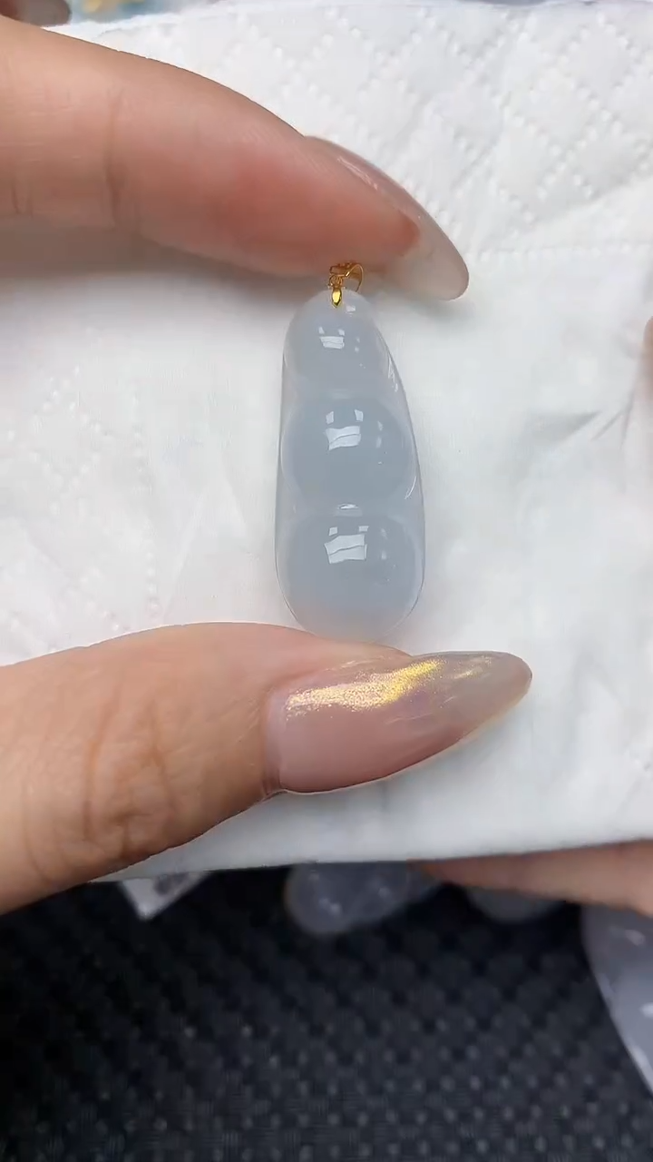 【闪购商品】翡翠颈饰18K金镶嵌   天然翡翠A货，