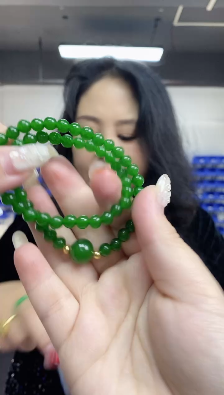 【闪购商品】和田玉手串未镶嵌多样性发其一颜色微差