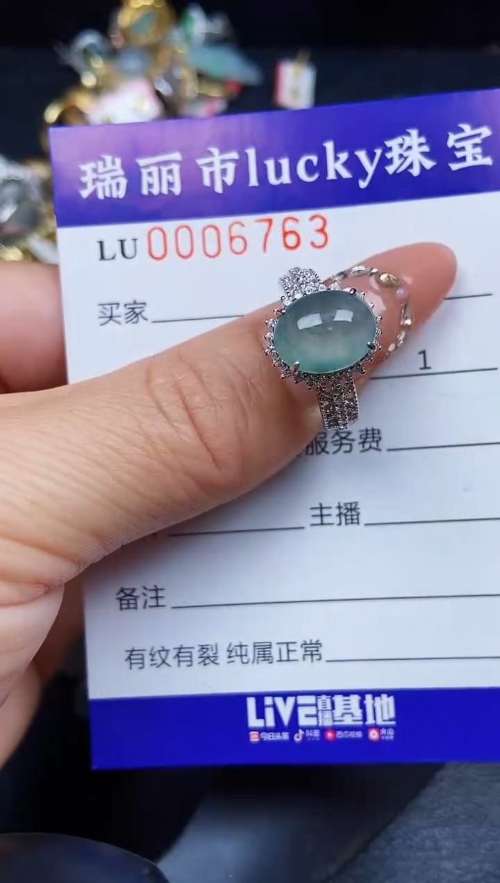 翡翠银S925镶嵌颈饰6763